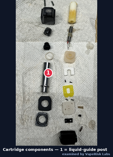 Al Fakher Crown Cubic 30K cartridge components