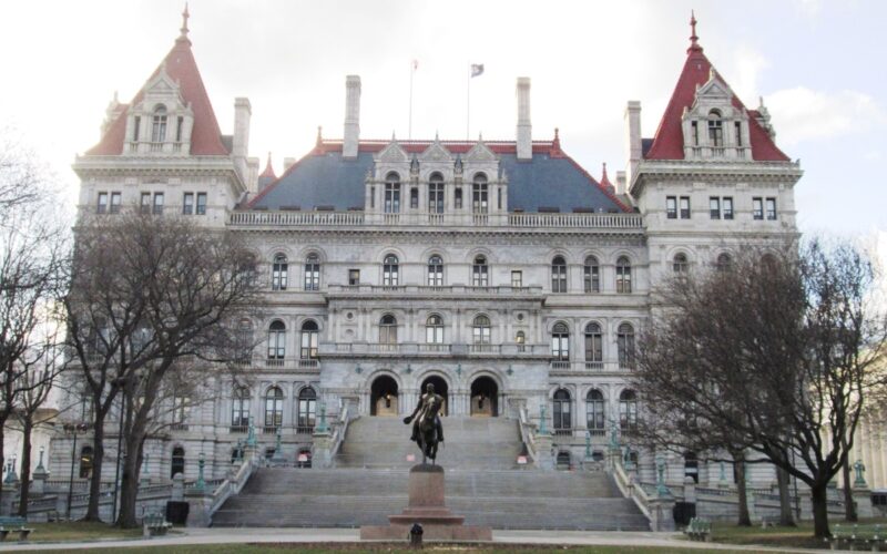 New York State Capitol exterior in Albany.
