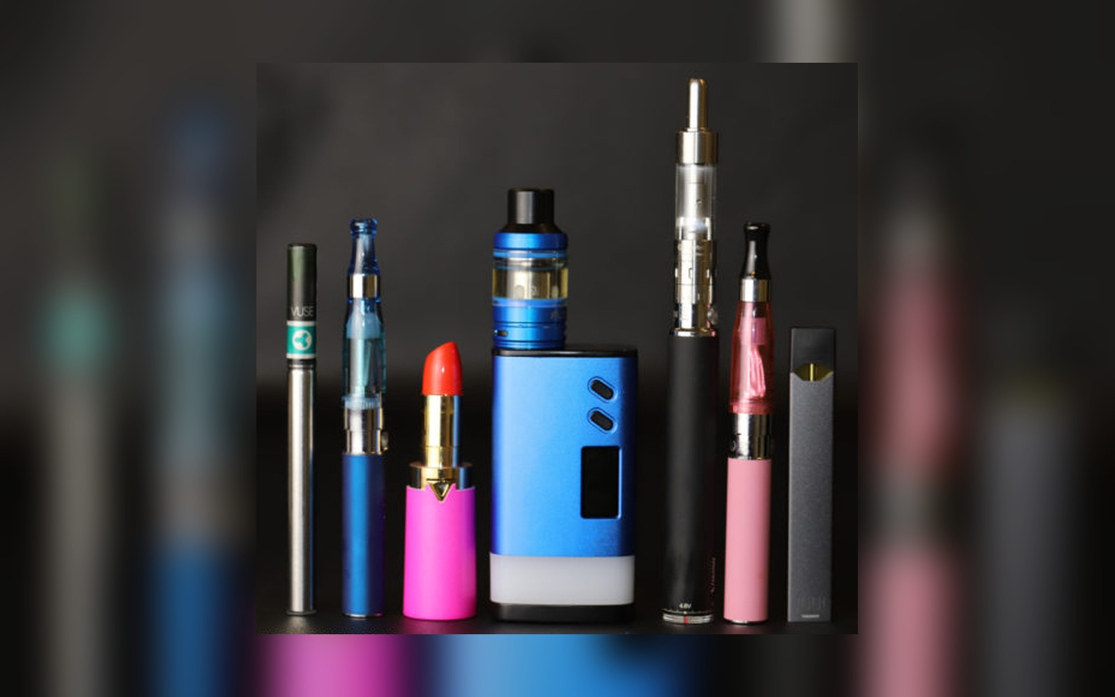 Assorted e-cigarette device types used to illustrate USC vaping gene expression study coverage
