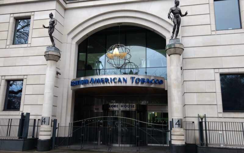 Entrance to British American Tobacco's Globe House headquarters in London