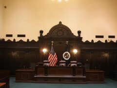 Fifth Circuit courtroom used for coverage of the Texas Tobacco Barn HHS vape civil-penalty ruling