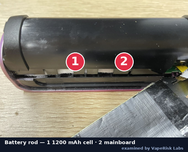 JNR 100K battery rod components