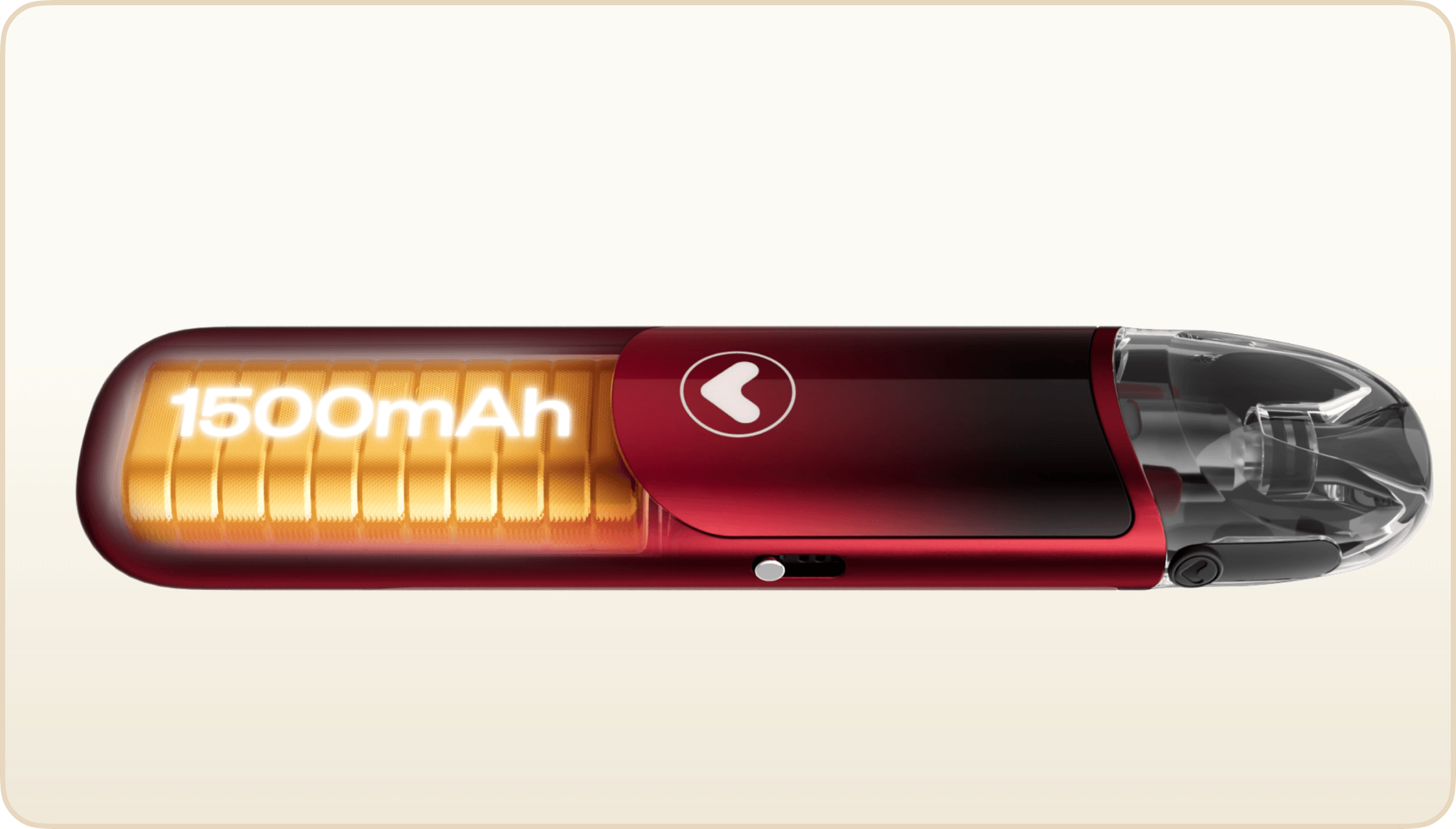 Official VAPTIO TELA graphic showing 1500mAh battery and 2A fast charging
